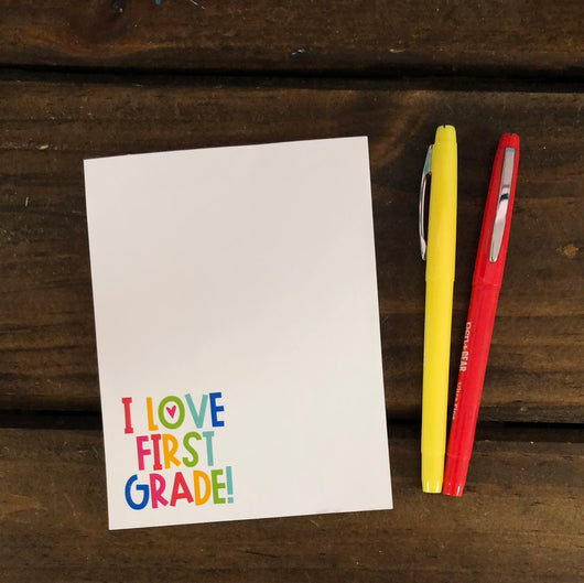 RTS: I Love First Grade Small Notepad