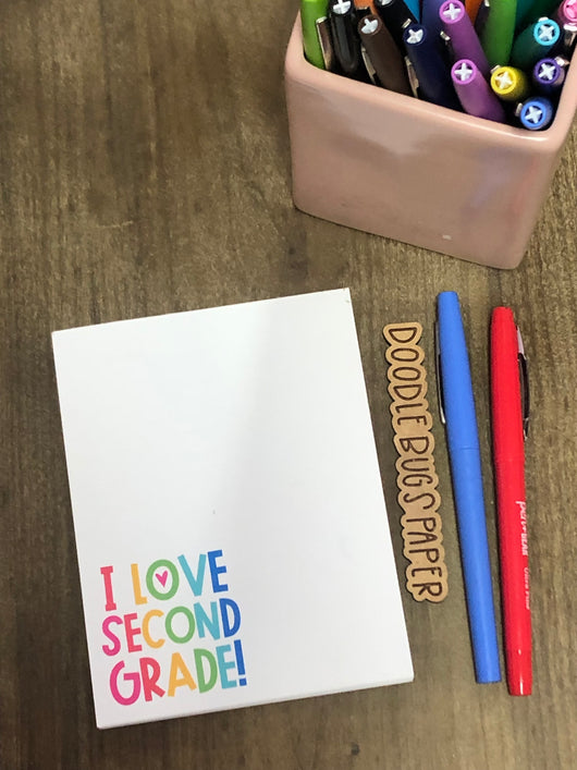 RTS: I Love Second Grade Small Notepad