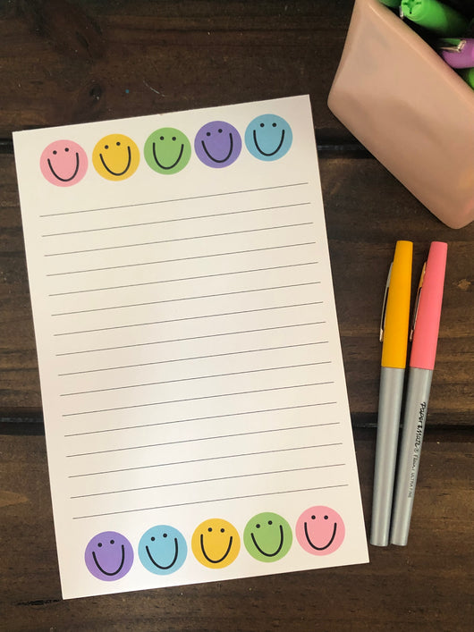 RTS: Smiley Faces Large Notepad