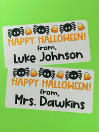 Spider and Candy Corn Halloween Stickers