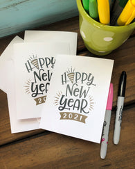 Happy New Year Note Cards