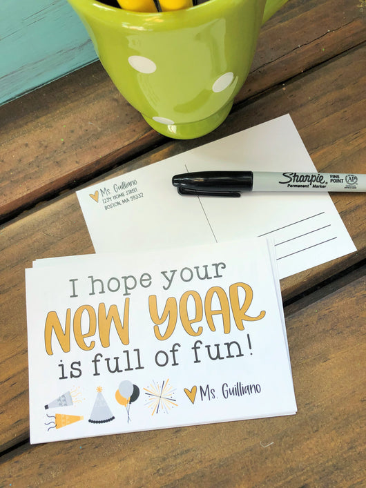 New Year Full of Fun Postcards