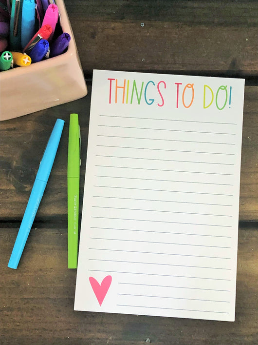 RTS: Things To Do With Heart Large Notepad