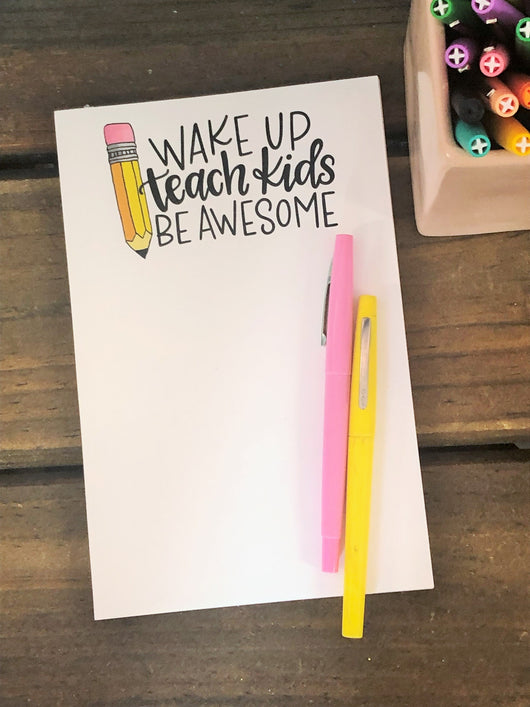 RTS: Wake up With Pencil Large Notepad