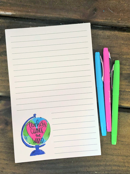 RTS: Teacher Globe Large Notepad