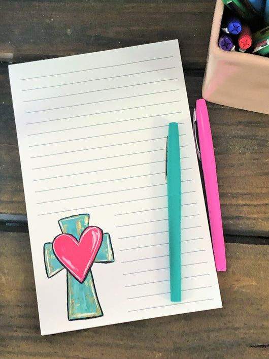 RTS: Cross with Heart Large Notepad