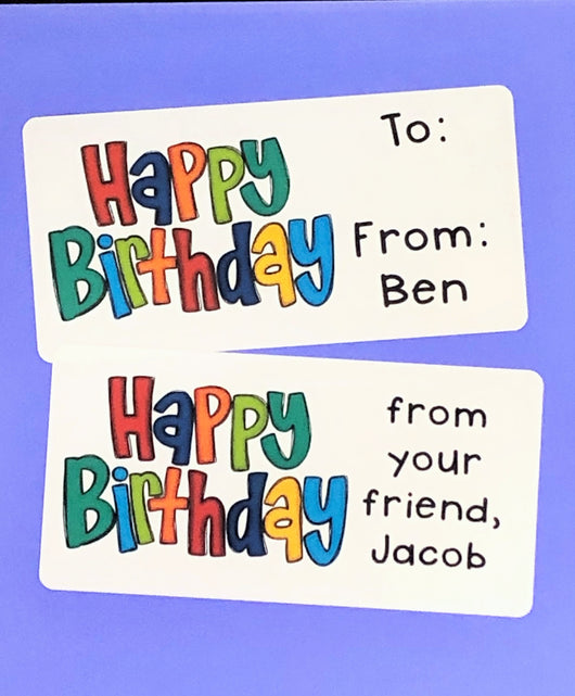 Happy Birthday Primary Stickers