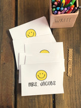 Smiley Face Personalized  Note Cards