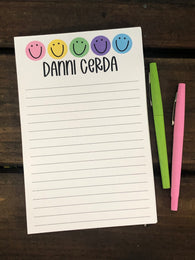 Smiley Faces Personalized Notepad