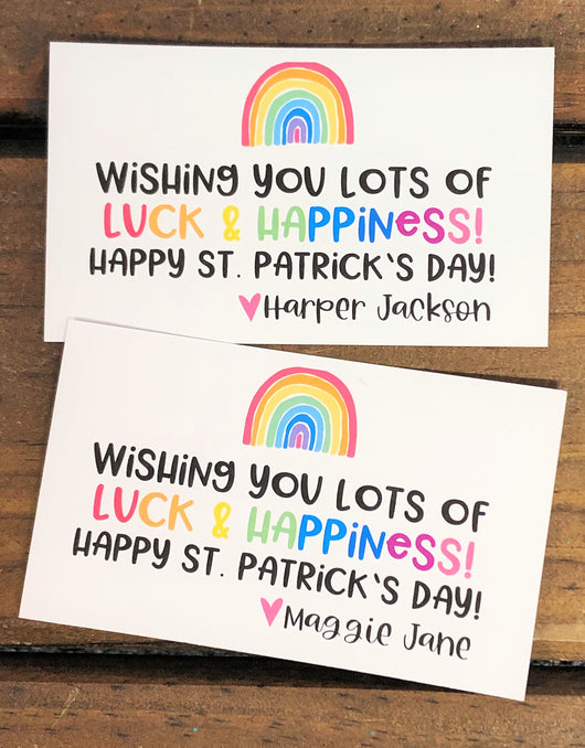 Luck & Happiness Rainbow Treat Tags