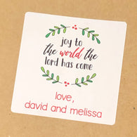 Holly Joy to the World Christmas Stickers