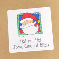 Santa in Frame Christmas Stickers
