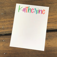 Bright Name Personalized Flat Note Cards