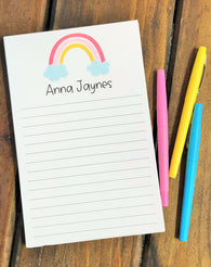 Sweet Rainbow Large Size Personalized Notepad