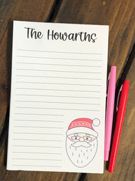 Sweet Christmas Santa Personalized Notepad