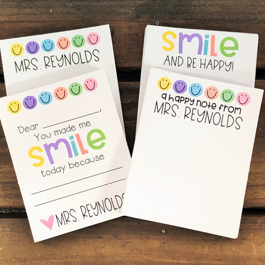 Smiley Teacher Small Notepad Set