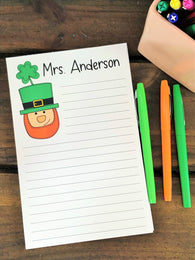 St. Patrick's Day Leprechaun Personalized Notepad