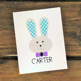 Big Ear Easter Bunny Head Personalized Note Cards