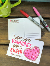 Heart Cookie Valentine Postcards