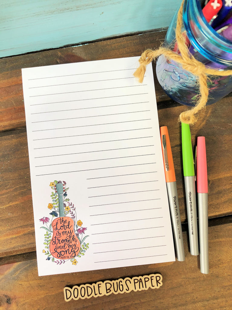 Guitar Notepad DoodleBugsPaper