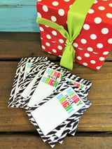 Zebra Merry Christmas Christmas Gift Tags