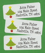 Doodle Tree Christmas Address Labels
