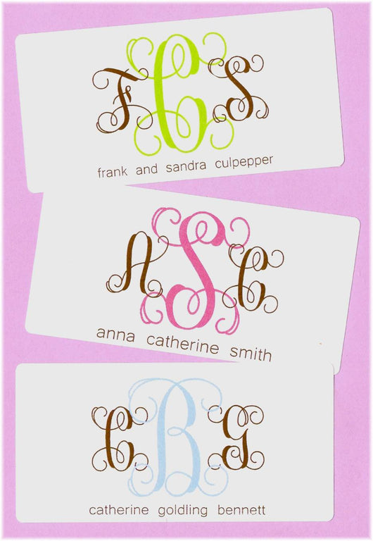 Fancy Monogram Personalized Rectangle Stickers