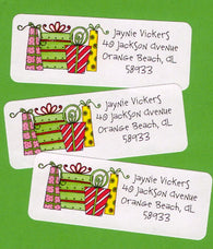 Funky Presents Christmas Address Labels