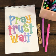 Pray Trust Wait Notebook