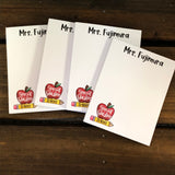 Apple Special Ed Teacher Personalized Notepad