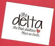 The Delta: The Most Southern Place on Earth Folded Note Cards