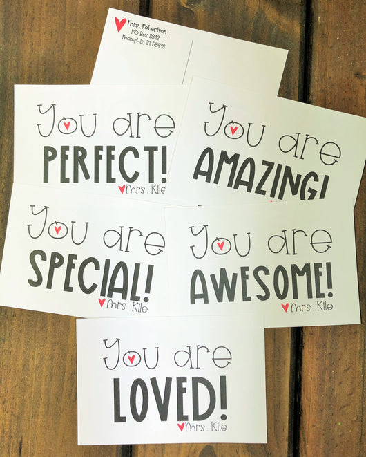 You are ... Teacher Postcards