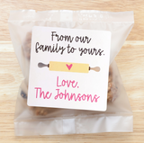 Rolling Pin Kitchen Square Stickers