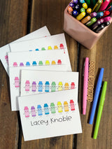 Stick Crayons Personalized Note Cards