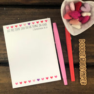 RTS: Heart Line with Bible verse Small Notepad