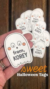 Ghosts Personalized Diecut Tags