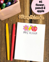 Small Personalized Notepad ♥ Back to School ♥ MONTHLY SPECIAL