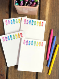 4 Stick Crayons Small Notepads