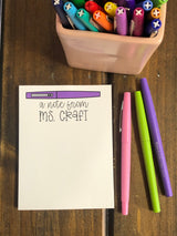 A Note From Flair Pen Small Personalized Notepad