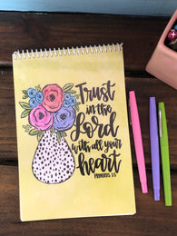 Trust in the Lord with Flowers Notebook