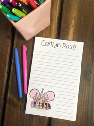 Princess and Castle Personalized Notepad