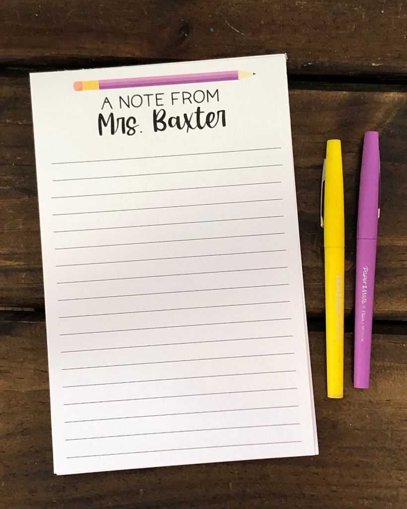 Skinny Pencil Personalized Notepad – DoodleBugsPaper