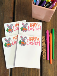 Bunny with Carrot Set of 4 Small Notepads