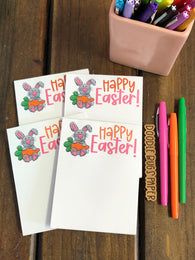 Bunny with Carrot Set of 4 Small Notepads
