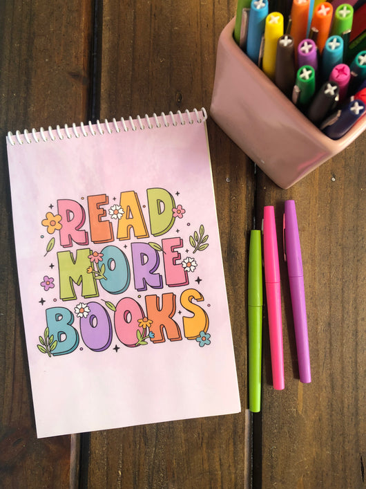 Read More Books Top Spiral Notebook