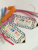 Teacher Pencil Fancy Gift Tag