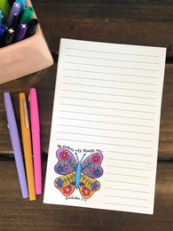 Butterfly All Things New Large Notepad