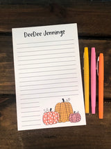 Doodle Pumpkins Personalized Notepad