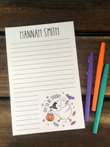 Spooky Halloween Goose Personalized Notepad