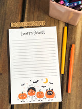 Halloween Pumpkin Pals Personalized Notepad